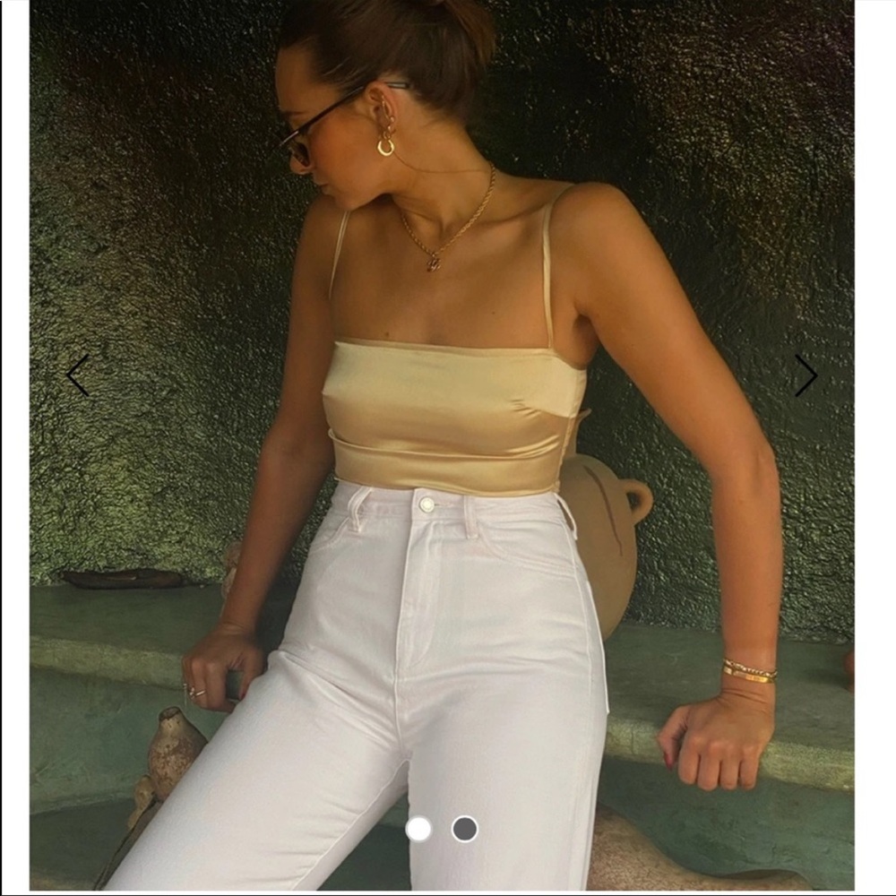 NWT weworewhat strappy satin bodysuit